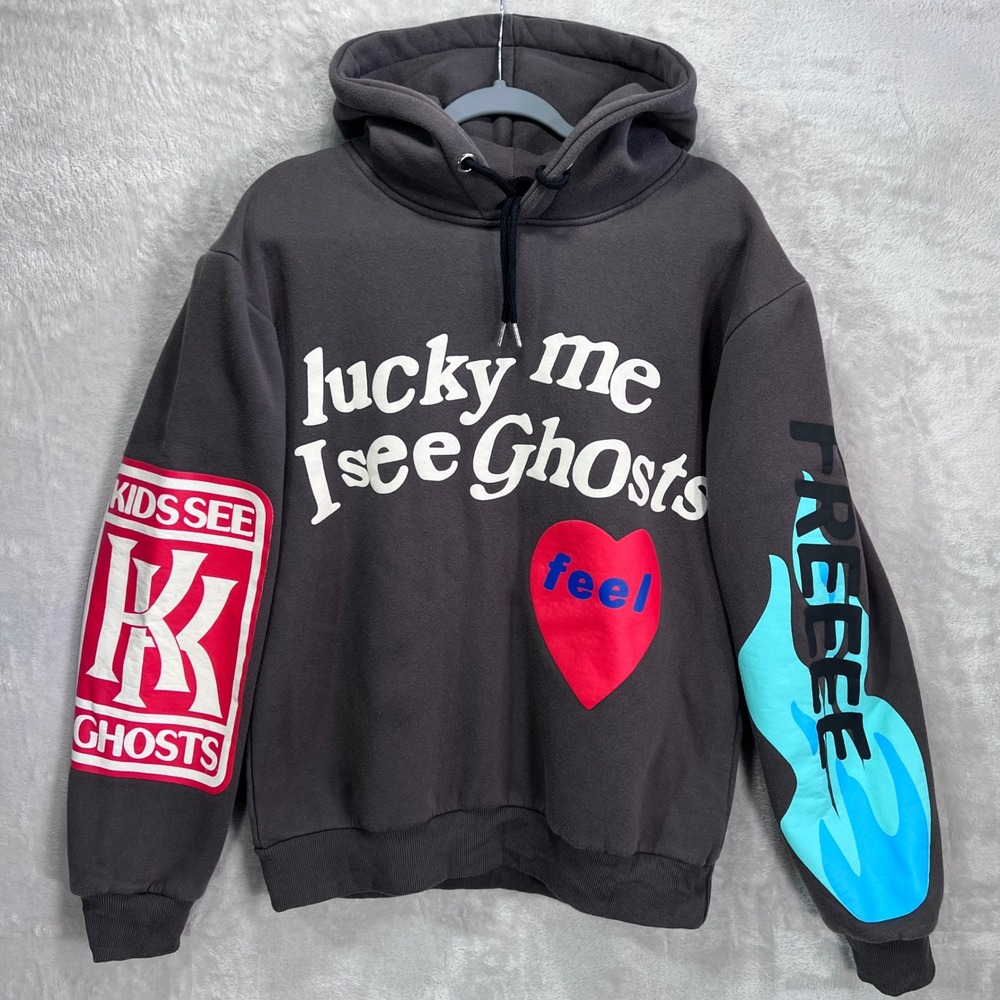 Lucky Me I See Ghosts Graphic Hoodie XL Camp Flog Gnaw Nov‎ 11 Style